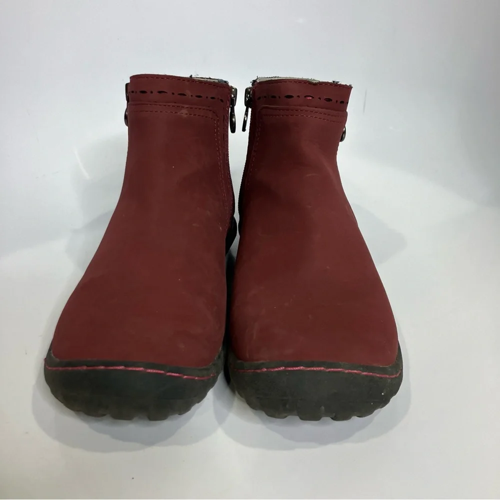 JBU by Jambu Juno maroon faux leather ankle boots‎ women’s size 7 casual winter